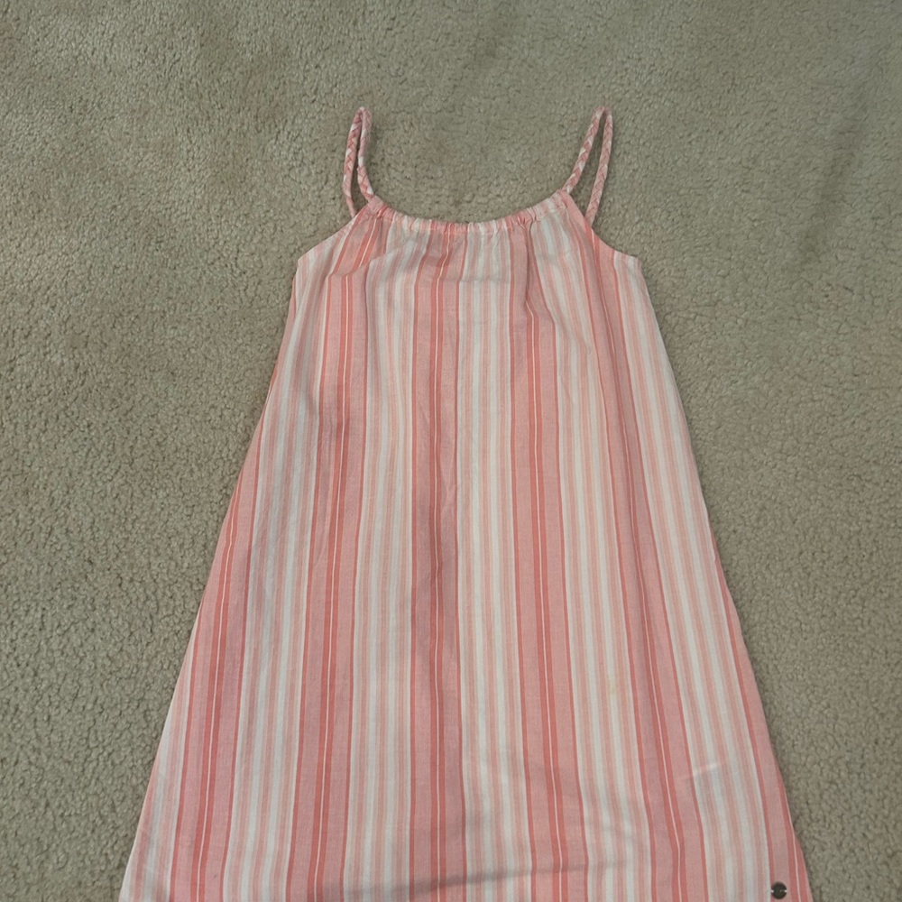 Roxy Striped Pink and White Dress